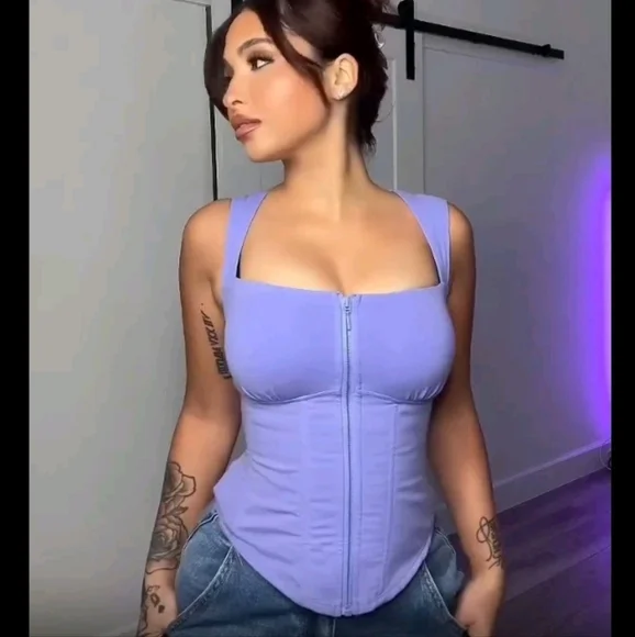 TA3 Corsety Square Neck Corset Top Med NWT Retail $120 SOLD OUT - Picture 7 of 11